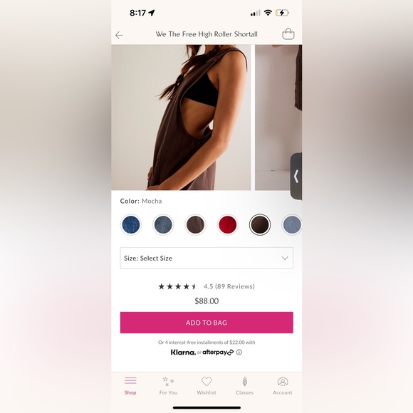 We the Free High Roller Shortall - Mocha - Picture 5 of 9